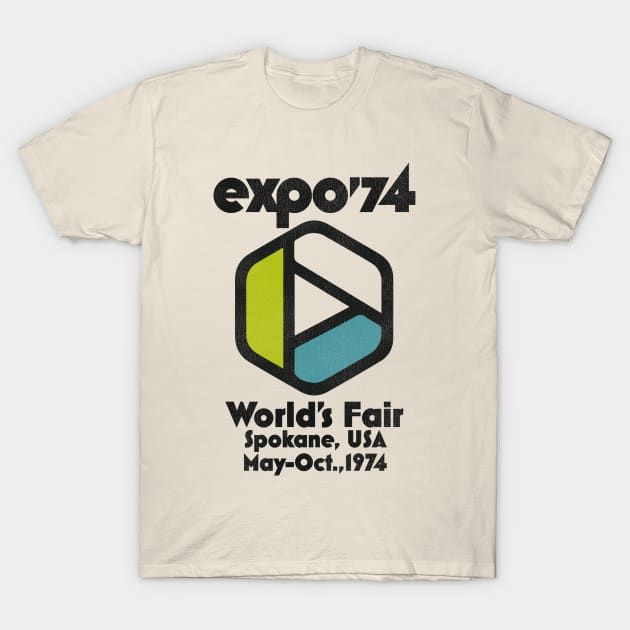 Retro Defunct Expo 74 World's Fair Spokane Washington T-Shirt by darklordpug